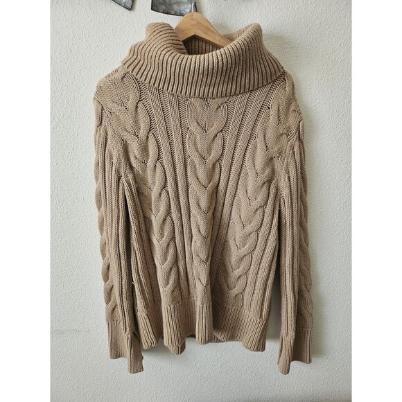 Banana Republic Wool Blend Thick Cableknit Chunky Sweater Women's Size M. - Picture 1 of 16